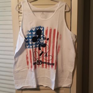 Walt Disney World Tank Top American Flag Style